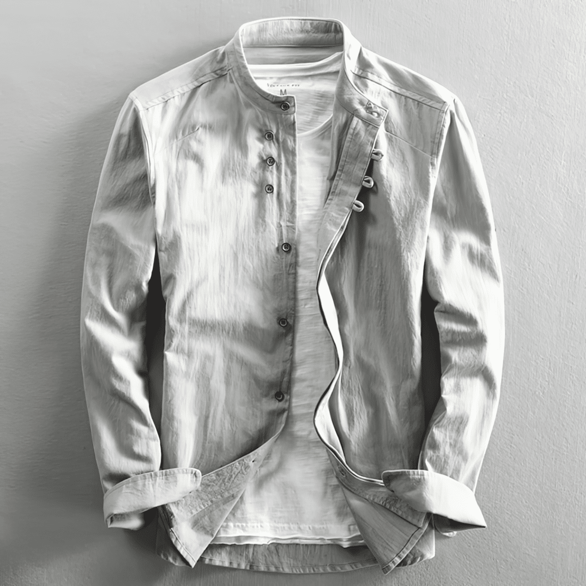 Lively® Chemise Gris / S Chemise style japonais | Lively™